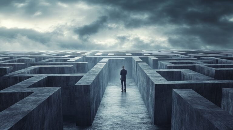 stockcake maze under storm 1243376 standard