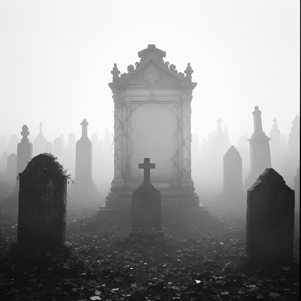 Destitute of The Principles and Powers of Spiritual Life stockcake misty cemetery monuments 1544251 standard